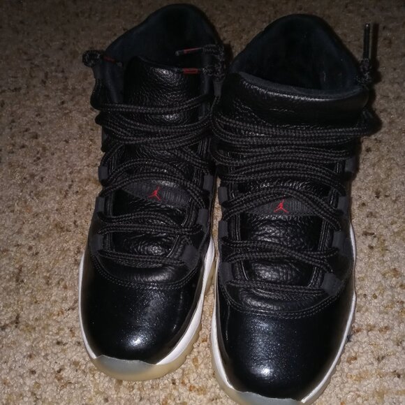 Jordan 11 "72-10" High, US Size 8.5, Black Tumbled Leather - Picture 3 of 6